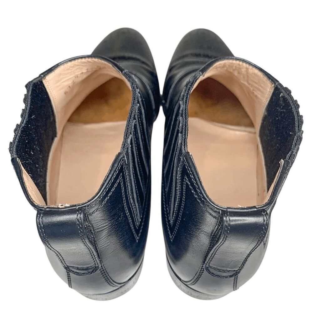 Gucci Interlocking G Logo Perforated Brogue Ankle Boot EU 37.5 US 7.5 Leather - Picture 9 of 11